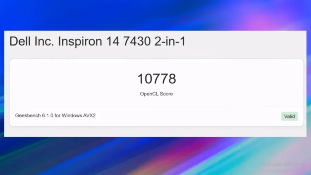 Dell Inspiron 14 2-in-1 Performance test2