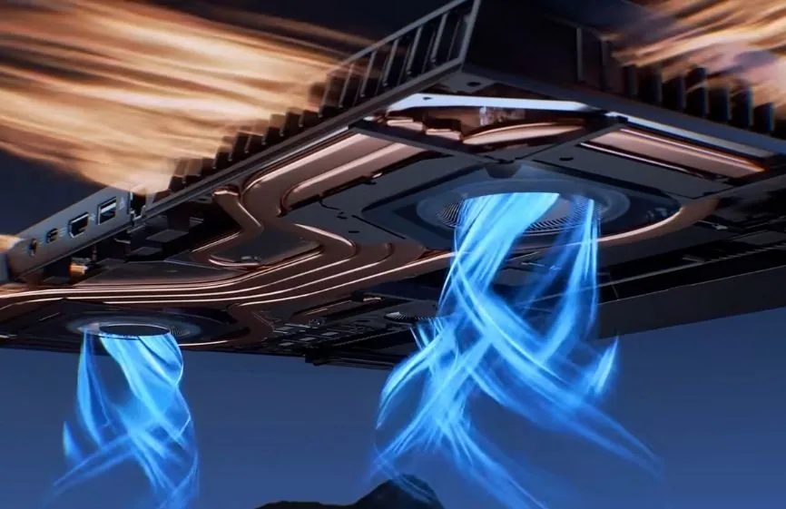 Thunderobot Teases AI-Powered Gaming Laptop Lineup Ahead of CES 2026 1 High-performance GPU cooling system showing airflow design for AI-powered gaming laptops