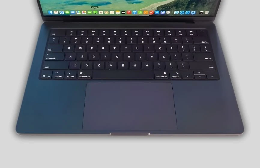 Apple MacBook Pro M5 Review: Full Spes, Real Performance, Battery & Testing 4 Close-up view of Apple MacBook Pro M5 keyboard and trackpad area