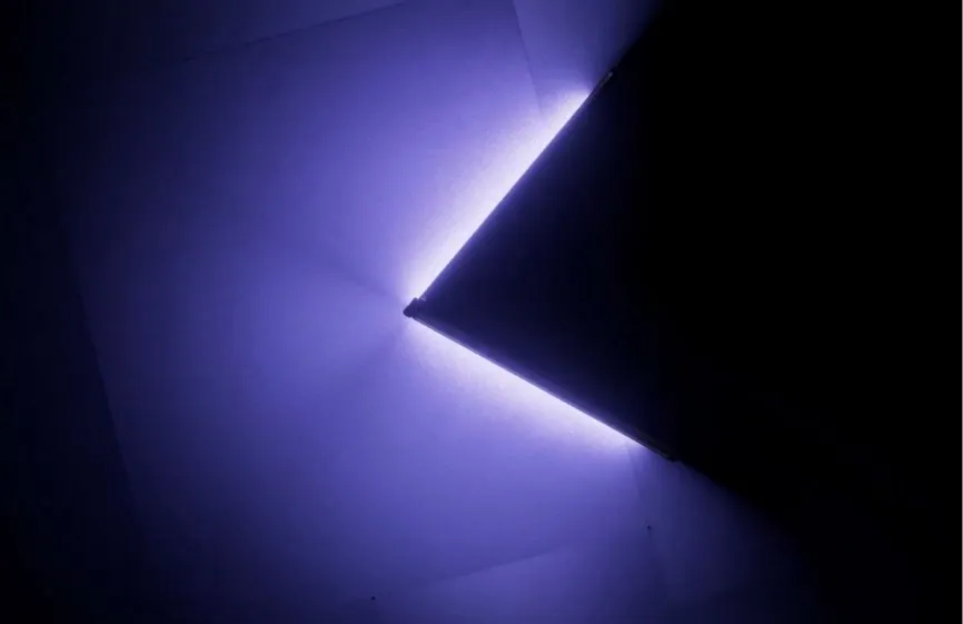 Close-up teaser of ASUS ROG Zephyrus Duo dual-screen edge and lighting design