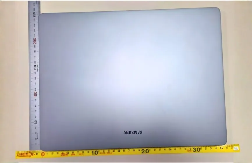 Samsung Galaxy Book6 Pro laptop measured during Safety Korea certification process, indicating upcoming Intel Core Ultra 300H model.