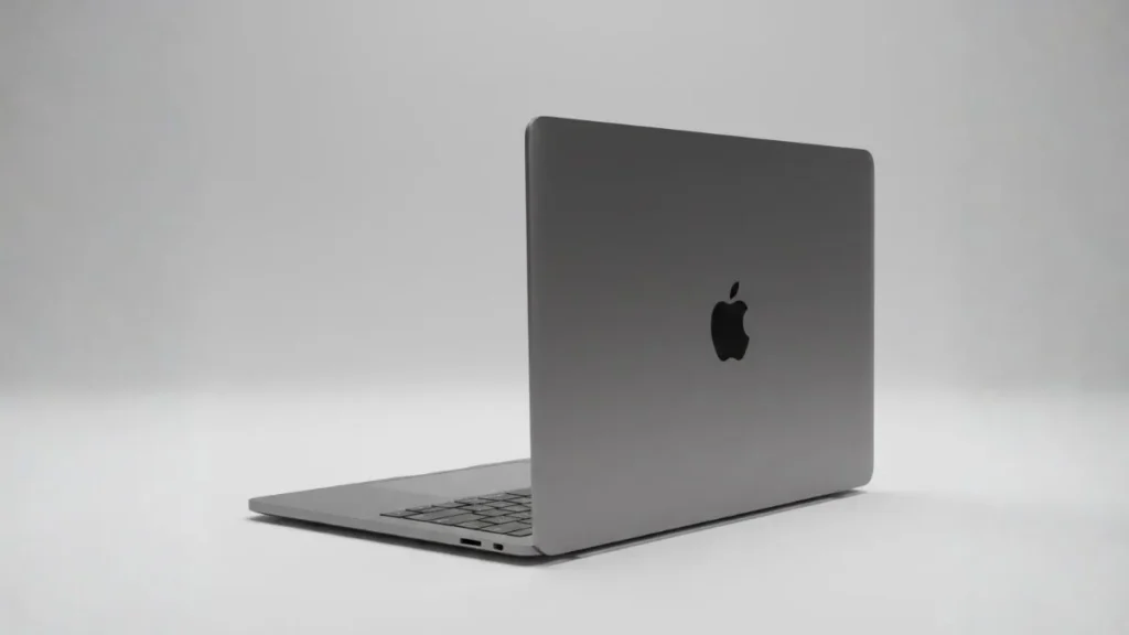 Apple MacBook Pro M6 rear angle view highlighting slim profile and ports