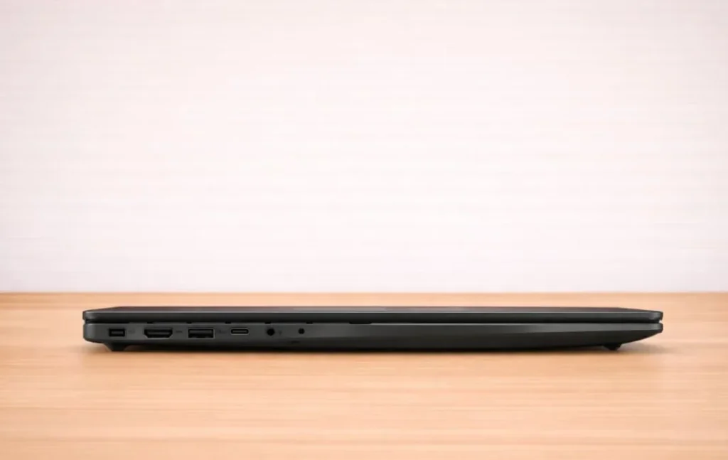 ASUS V16 gaming laptop left side ports layout