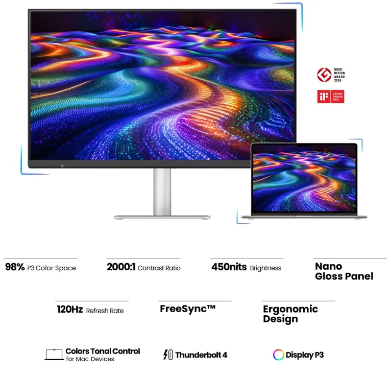 BenQ MA320UG 32-inch 5K monitor with 98% P3 color, 450 nits brightness, and Thunderbolt 4