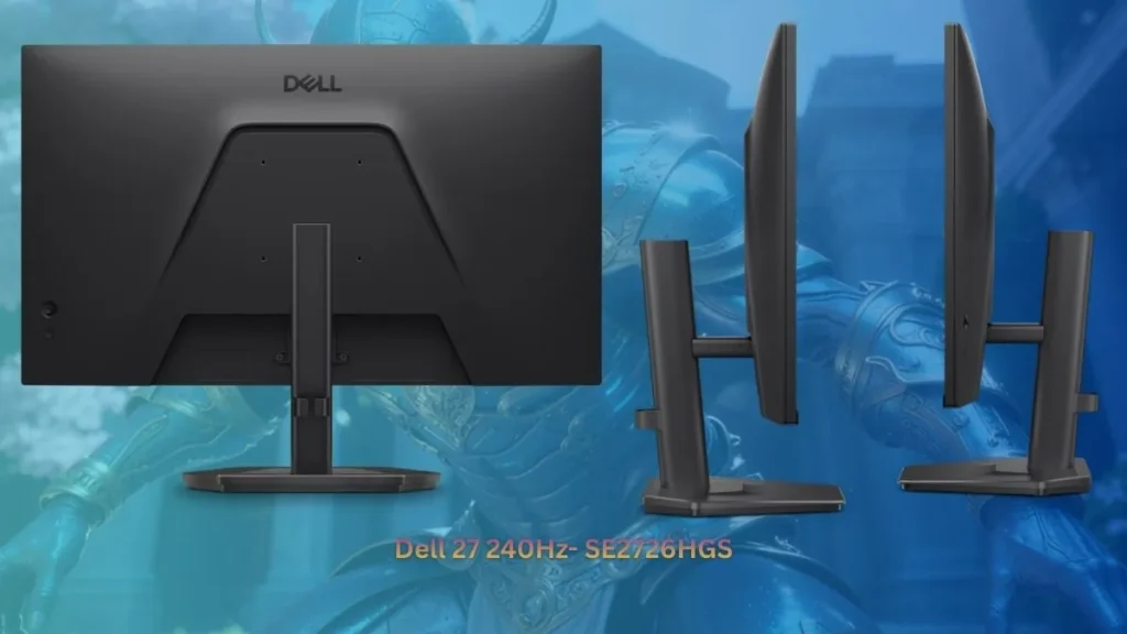 Dell Launches SE2726HG Series 27-Inch IPS Gaming Monitors from $129 1 Rear and side view of Dell SE2726HGS 27-inch 240Hz IPS monitor with adjustable stand