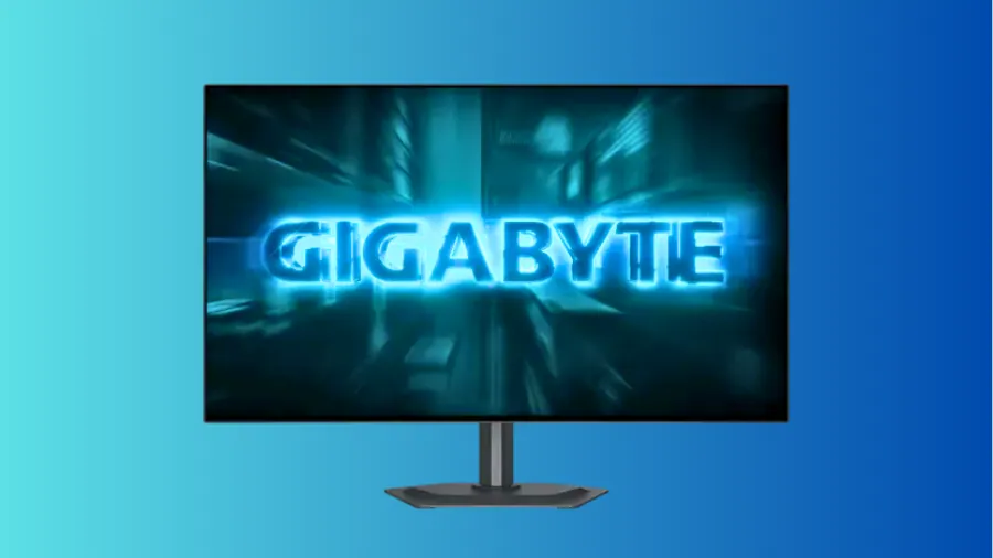 Front view of Gigabyte GO27Q24G 240Hz OLED monitor