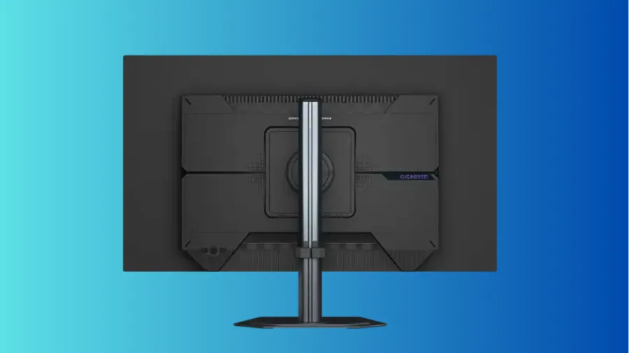 Rear design of Gigabyte GO27Q24G OLED monitor