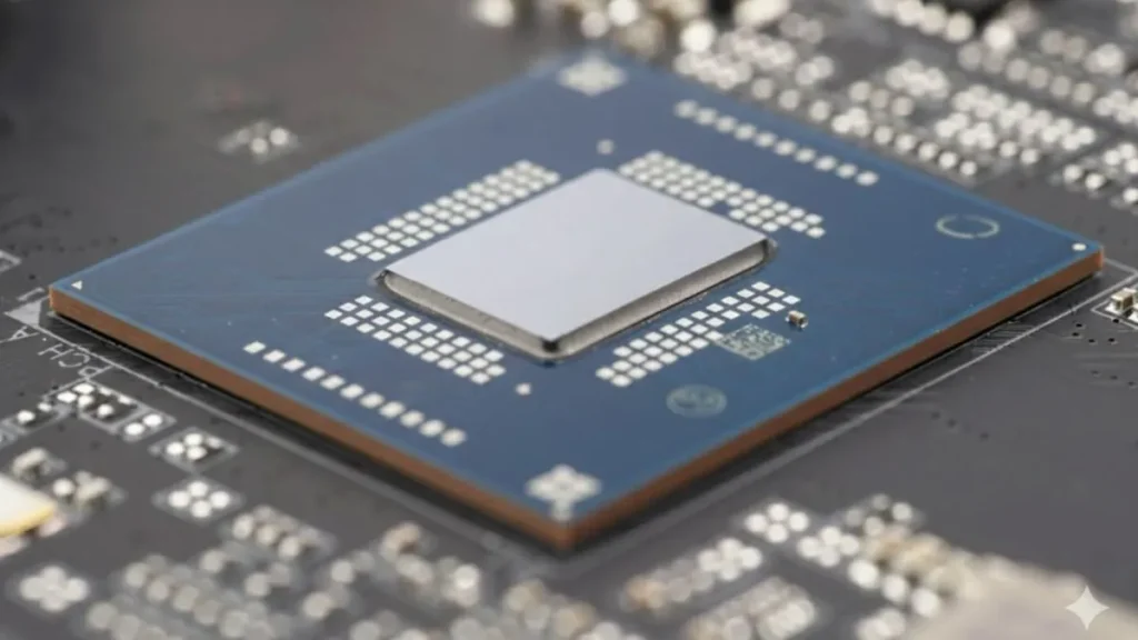 Close-up view of Intel 900-series chipset die linked to Nova Lake-S desktops