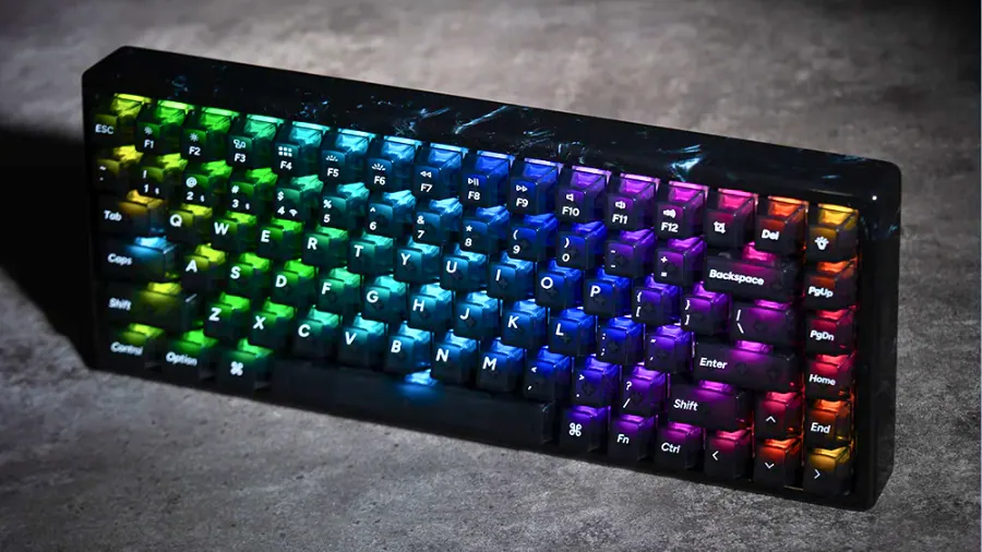 Keychron K2 HE resin edition with RGB lighting
