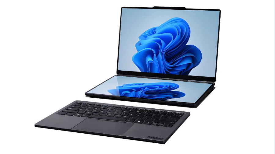 Lenovo ThinkBook Modular AI PC Leak Ahead of MWC 2026 1 Lenovo ThinkBook Modular AI PC with layered modular screen design