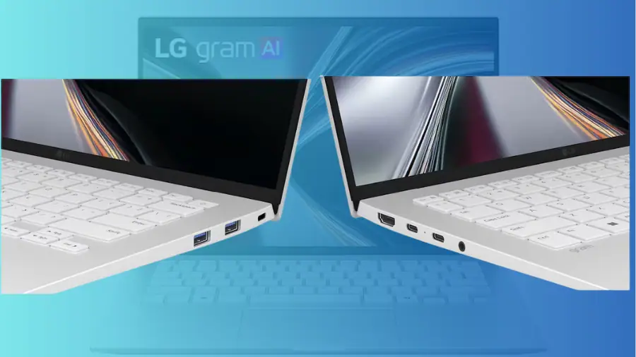 LG Gram 14 2026 side ports with USB-C and HDMI