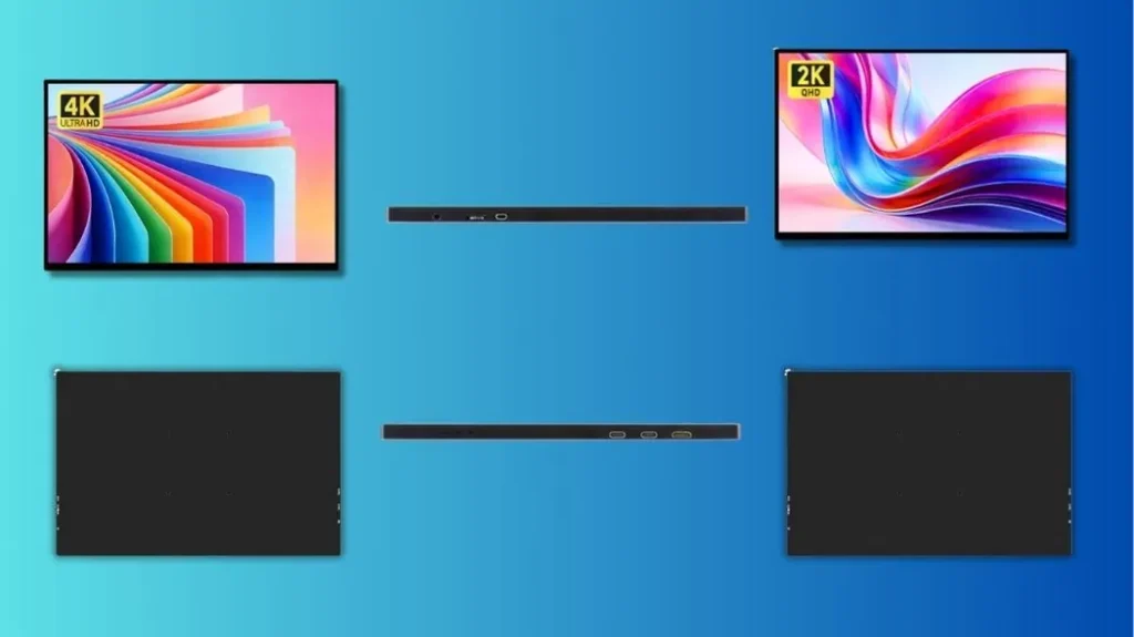 Luckfox 16-inch 4K 120Hz and 2K 165Hz portable touch monitors front display view