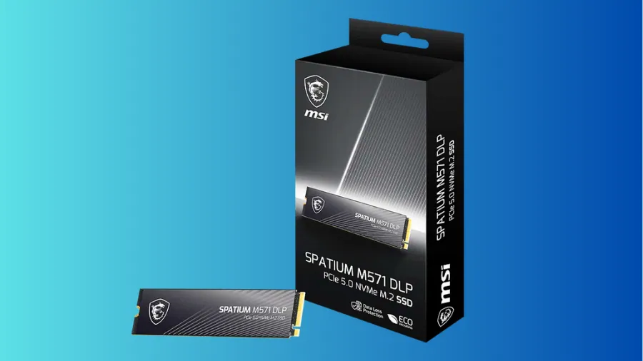MSI Launches SPATIUM M571 DLP PCIe 5.0 SSD with 14.5GB/s Speeds 1 MSI SPATIUM M571 DLP PCIe 5.0 NVMe SSD retail box