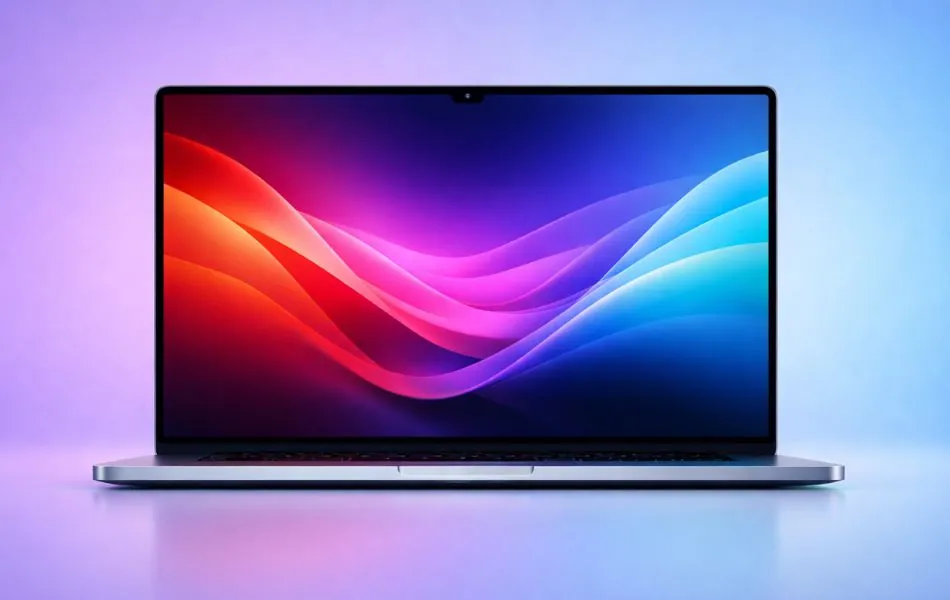 Apple OLED MacBook Pro With M6 Chip Set for Q4 2026 Launch 1 OLED MacBook Pro featuring a high-contrast OLED panel with vivid colors and smooth gradients