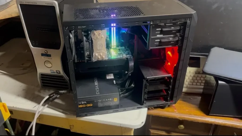 Desktop PC rebuilt using recovered DDR4 RAM kit