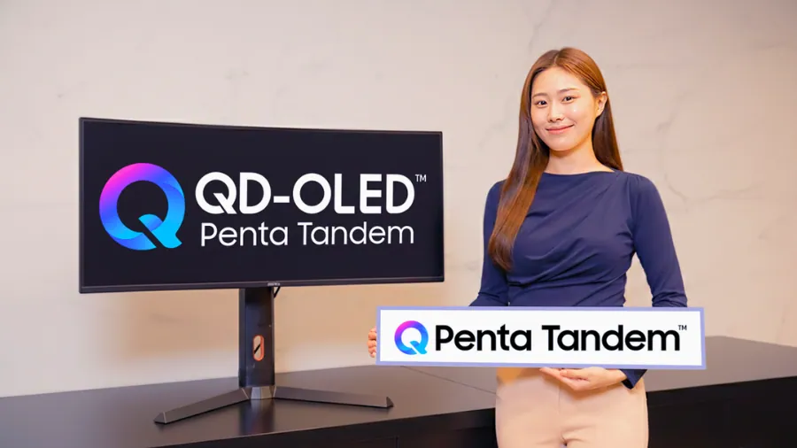 Samsung QD-OLED Penta Tandem Hits 4,500 Nits, Launching in 2026 1 Samsung QD-OLED Penta Tandem ultra-wide monitors featuring next-gen 4,500-nit peak brightness.