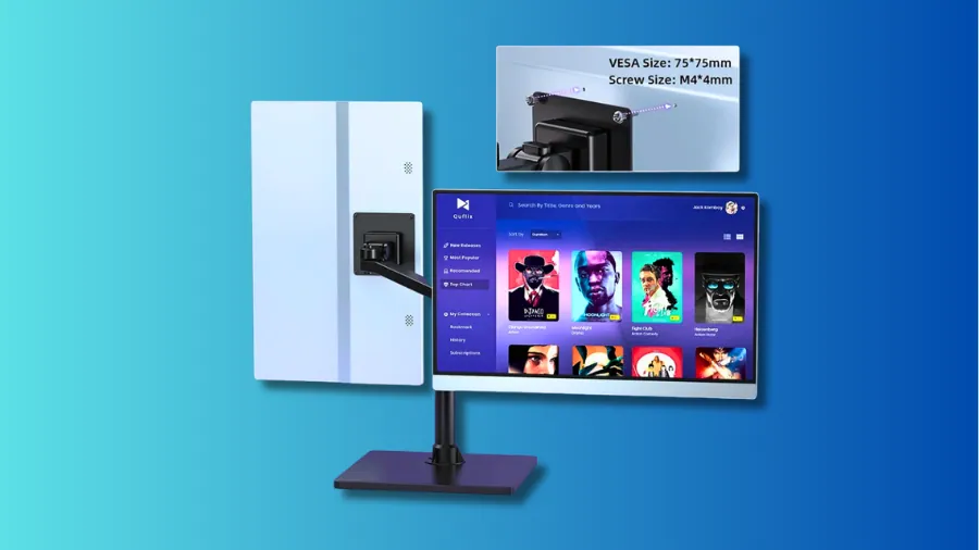 Uperfect Uplays C10 rear view with VESA mount support