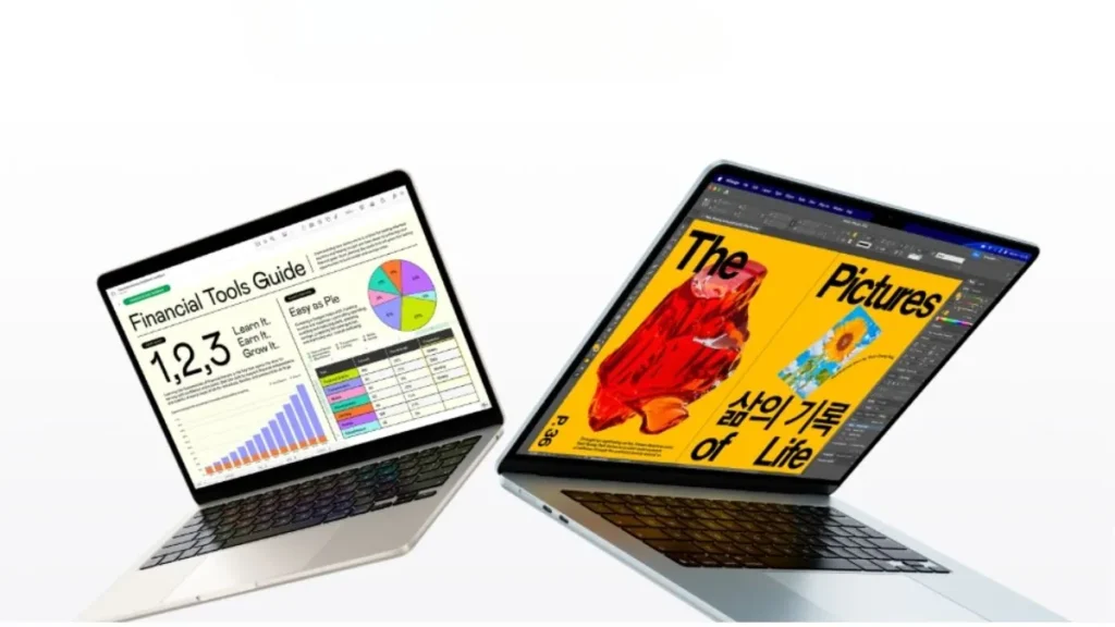 Apple M5 Pro and M5 Max Chip Announced With Fusion Architecture 1 Apple MacBook Air with M5 chip running productivity and creative applications