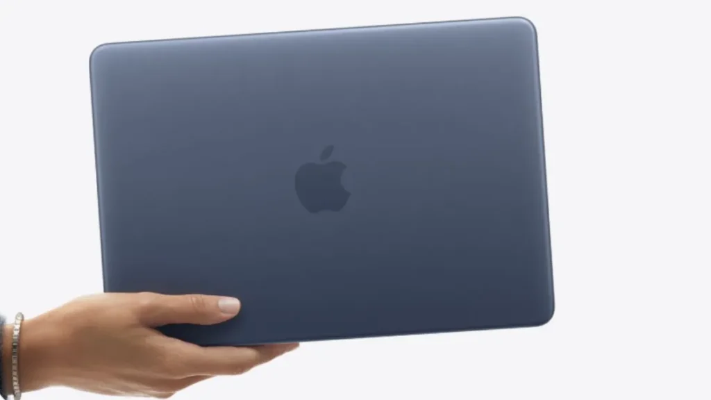 Apple MacBook Neo Launches With A18 Pro Chip, Starts at $599 4 Back view of Apple MacBook Neo laptop showing Apple logo