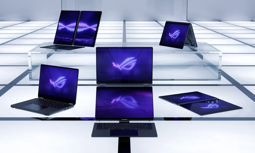 ASUS ROG Zephyrus Duo 2026 Launches With Dual OLED Displays, RTX 5090 1 ASUS ROG Zephyrus Duo 2026 lineup showing multiple usage modes and configurations