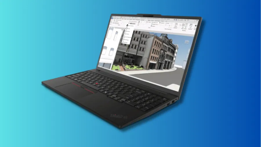 Lenovo ThinkPad P14s Gen 7 laptop design and keyboard view