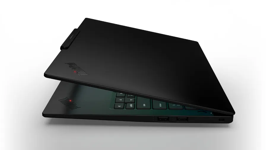 Lenovo ThinkPad X14 Gen 1 closed view showing modular Magic Bay support