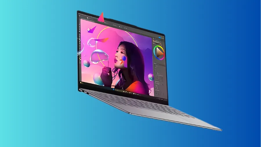 Lenovo Yoga Slim 7i Aura thin side profile