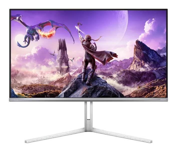 Philips Evnia 32M2N8900X 4K 240Hz OLED Monitor Listed 3 Philips Evnia gaming monitor showing vibrant fantasy game scene with dragon and character