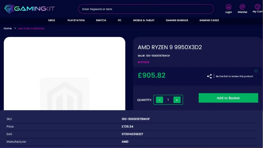 AMD Ryzen 9 9950X3D2 Listed Before Launch Near $1,000 1 AMD Ryzen 9 9950X3D2 listed online with price near 1000 dollars