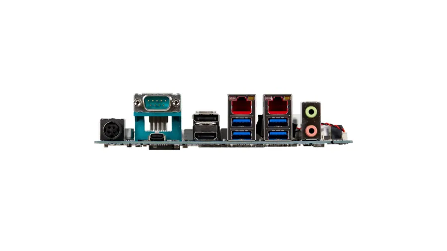 GIGAIPC mITX-Q870A motherboard rear I/O ports industrial board