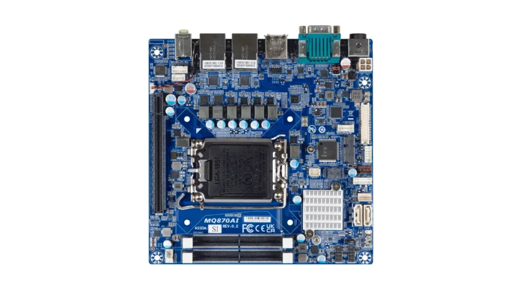 GIGAIPC mITX-Q870A industrial motherboard Intel Core Ultra 2