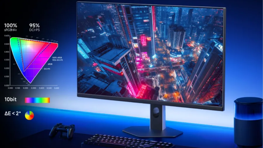 Xiaomi Redmi G25 monitor color gamut and display quality showcase