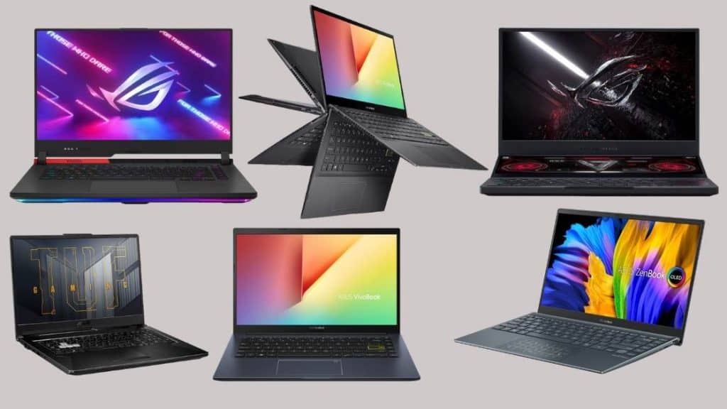 Different ASUS Laptop Series