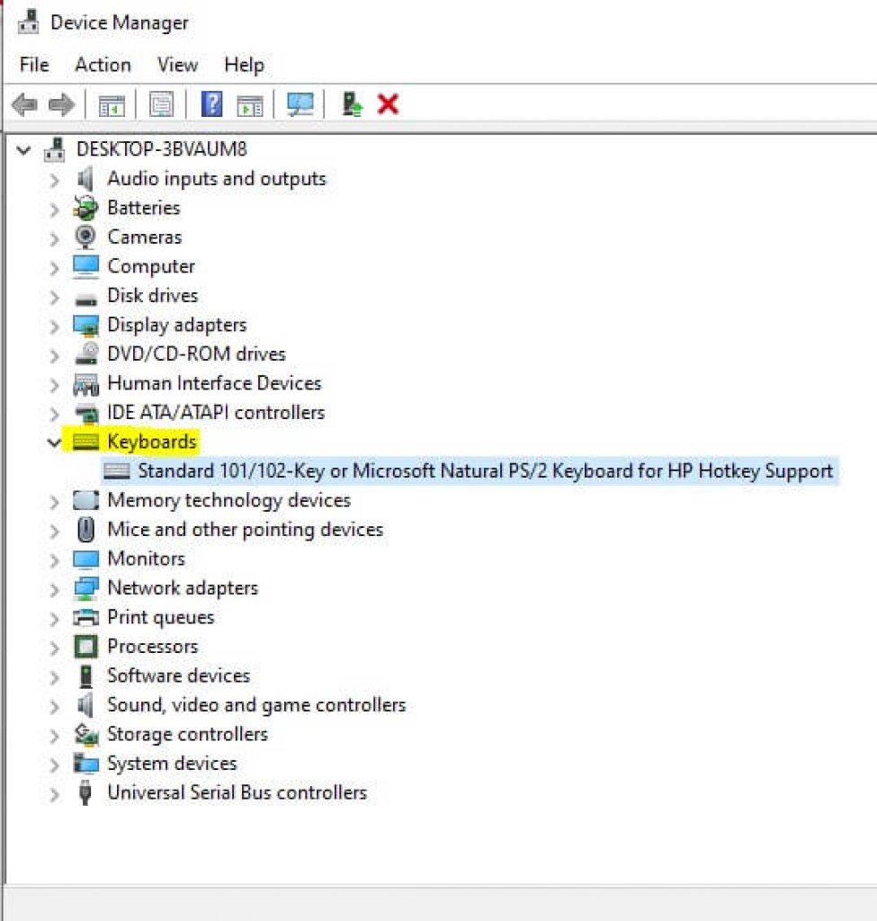Steps to update Keyboard drivers