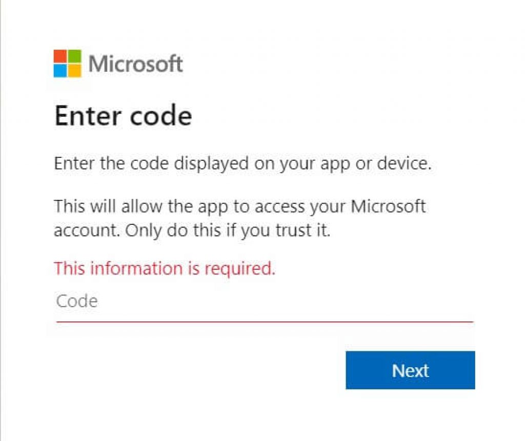 microsoft remote connect code