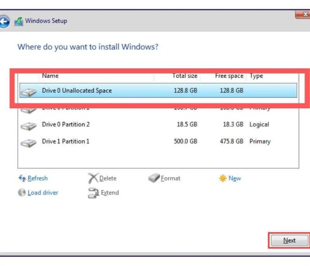 Windows 11 partition create