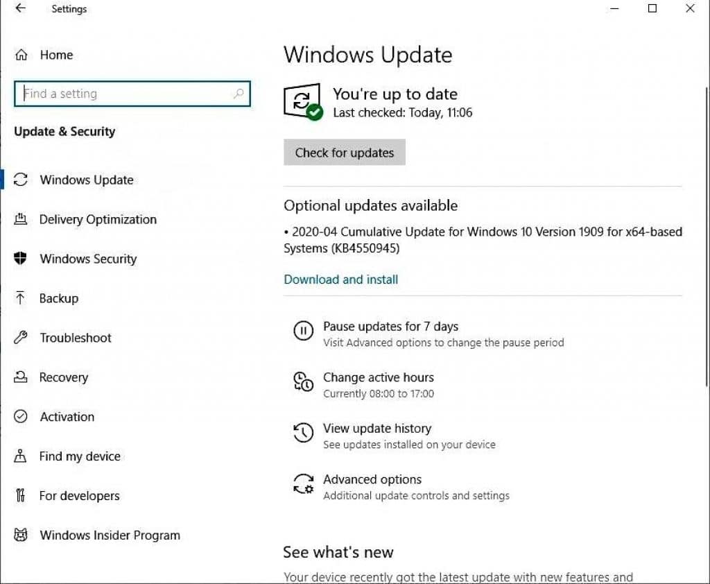 Windows 11 update check