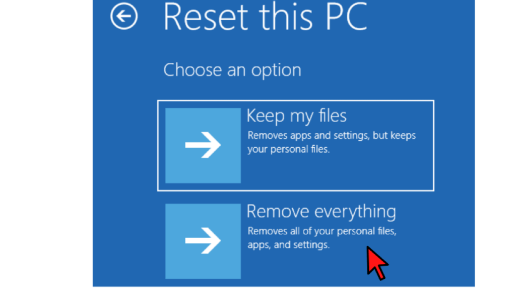 Factory Reset Acer Laptop from the Settings App 4