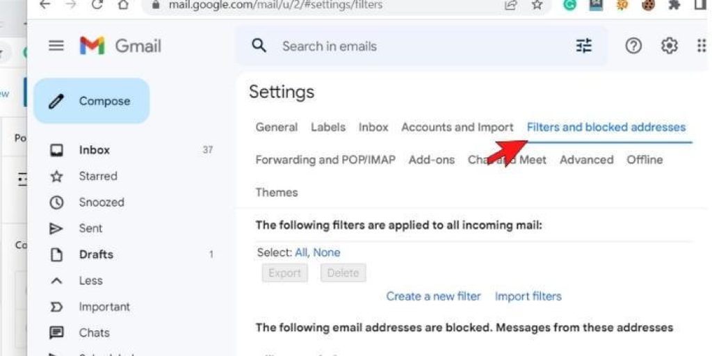 Filter and Block Address in Gmail
