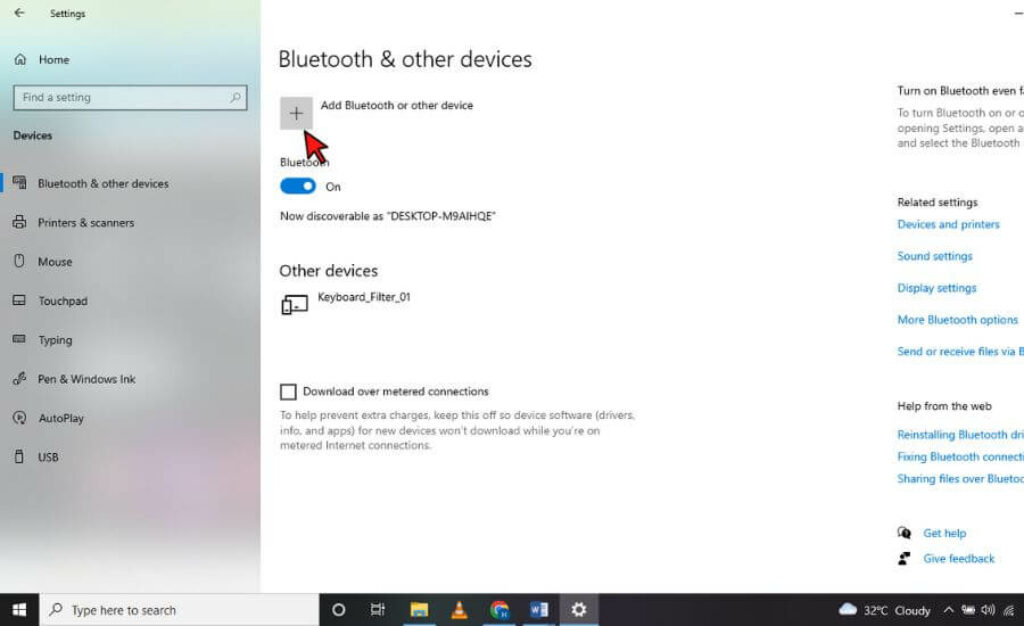Add Bluetooth or other devices