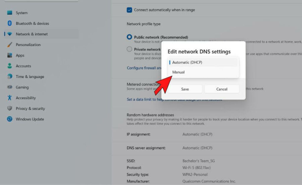 DNS Edit Settings automatic and manual