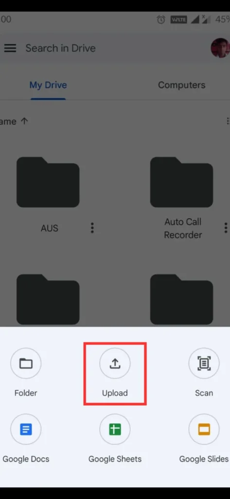 Tap-on-plus-icon-to-upload-files-on-Google-Drive-4