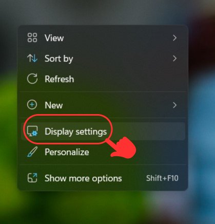 How Do I Check VRAM windows using display setting select display setting 1