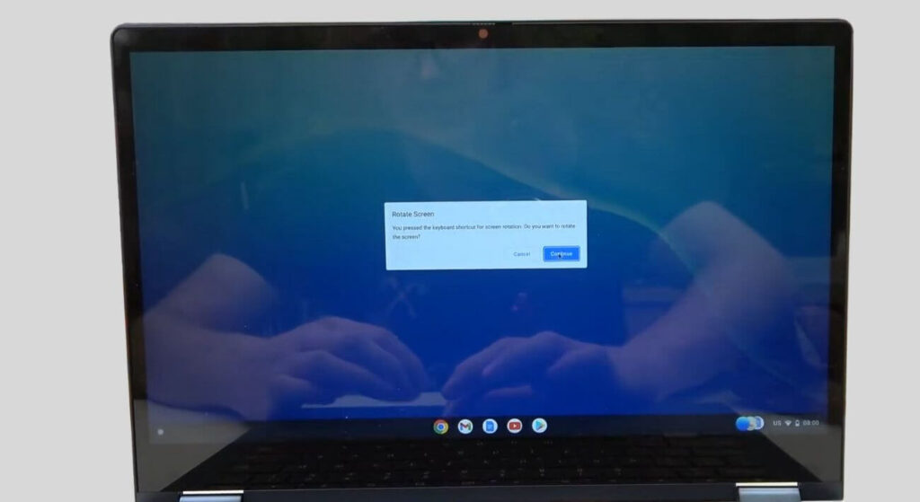 Rotate a Chromebook Screen using system settings (2)