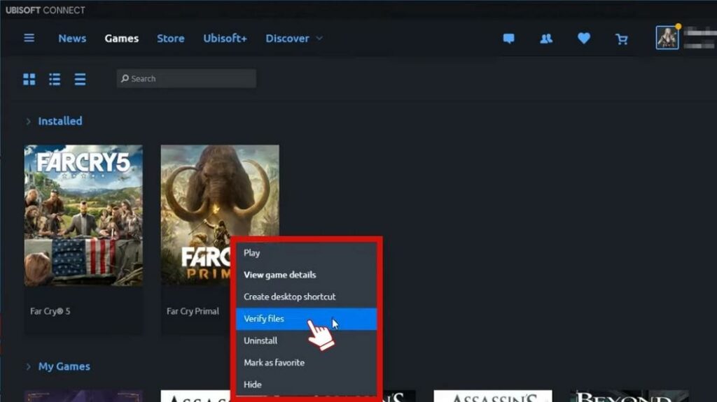 Verify files Far Cry 6