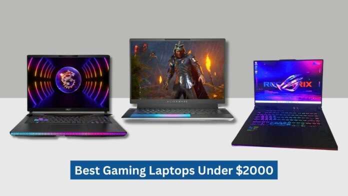 Best Gaming Laptops Under $2000
