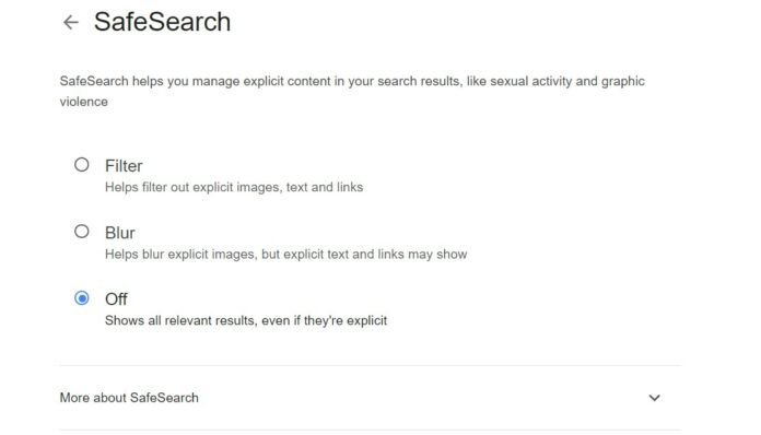 How to Turn Off Google SafeSearch