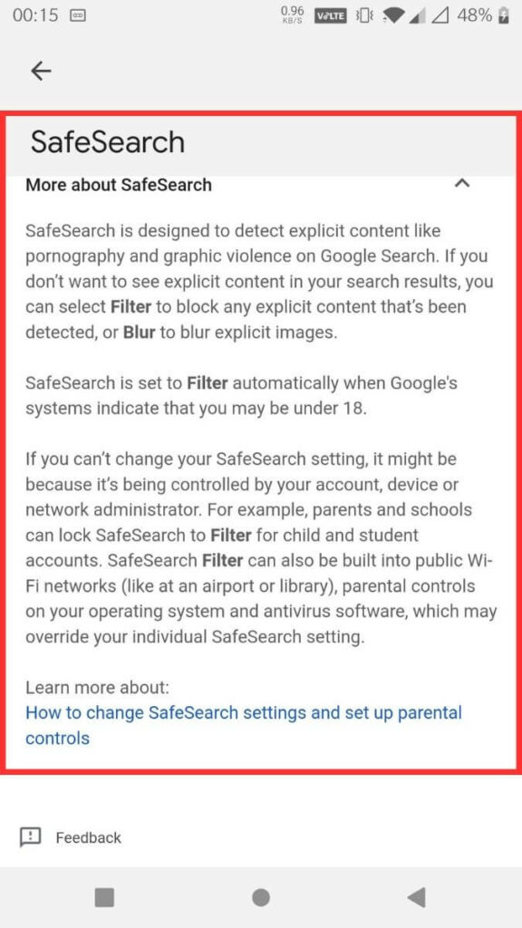 Safesearch Privacy