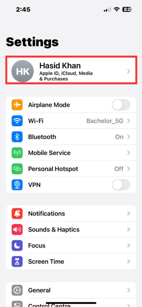 iPhone-settings-profile-name