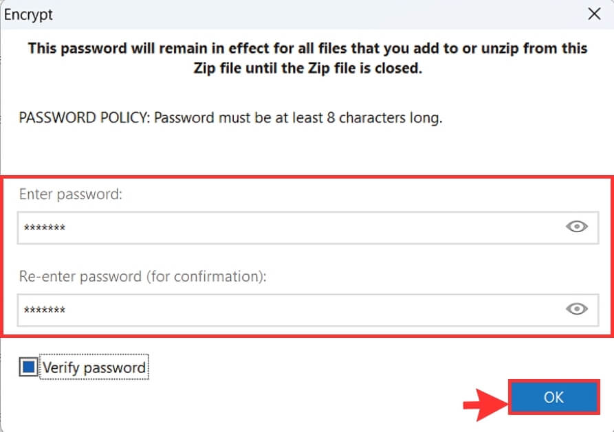 winzip reset password